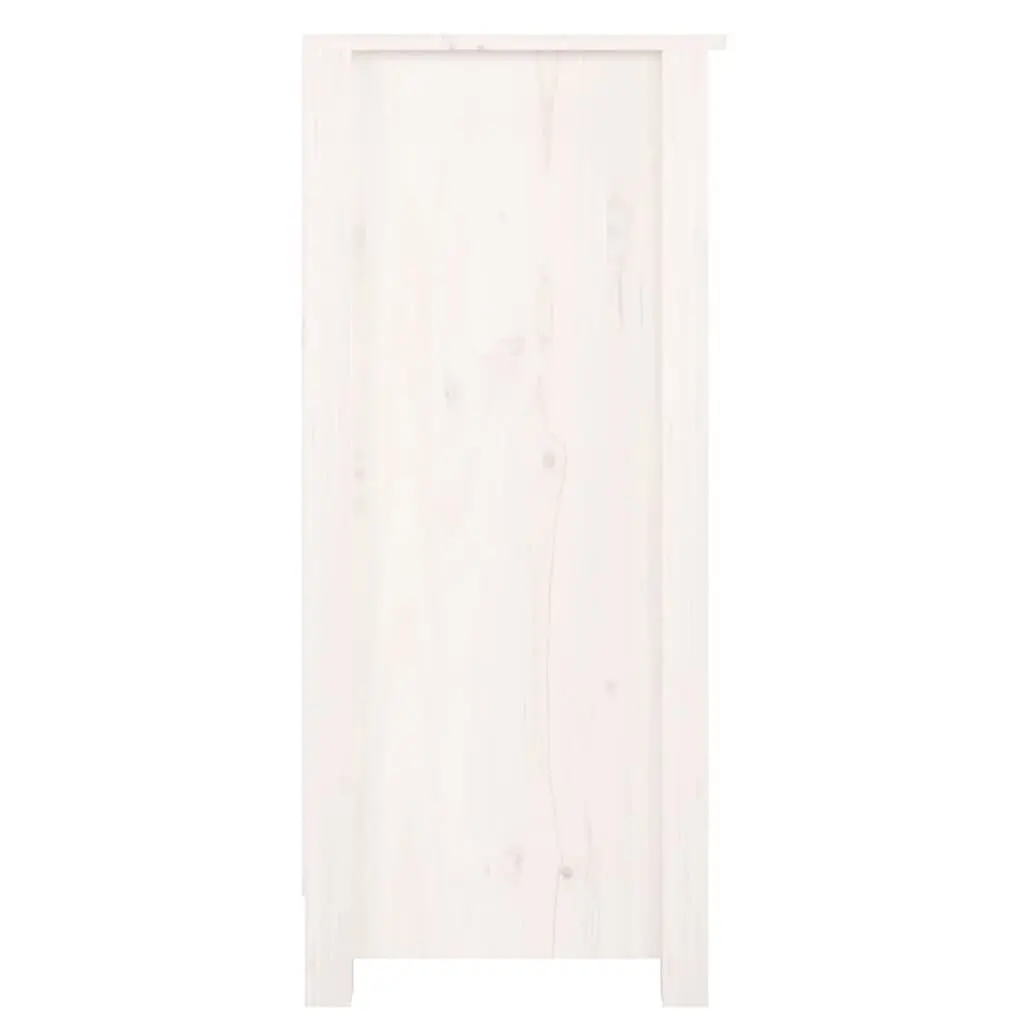 Sideboard White 70x35x80 cm Storage Cabinet 2 Drawers 4 Compartments