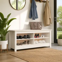 Your Ideal Shoe Bench – Solid Pine Wood with Storage