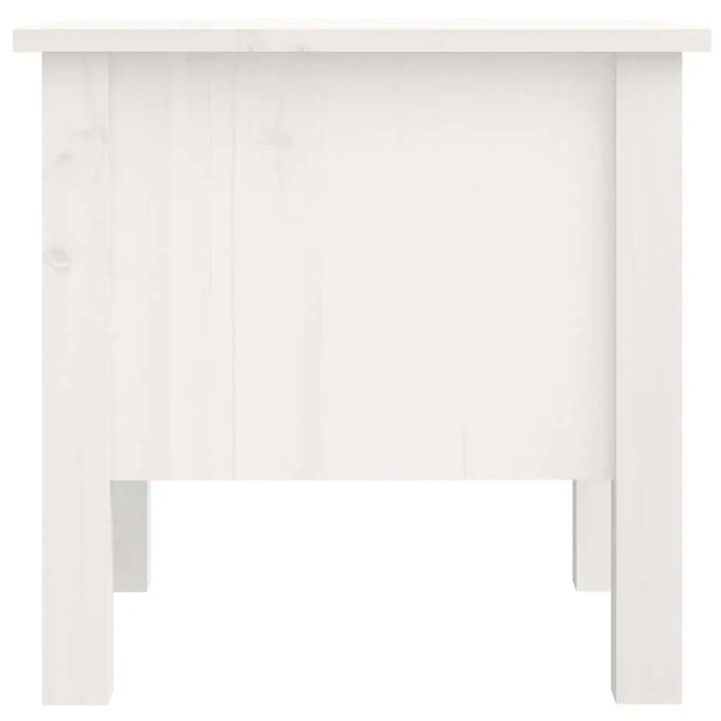 Side Tables Solid Pine Wood White 40x40x39 cm 2 pcs