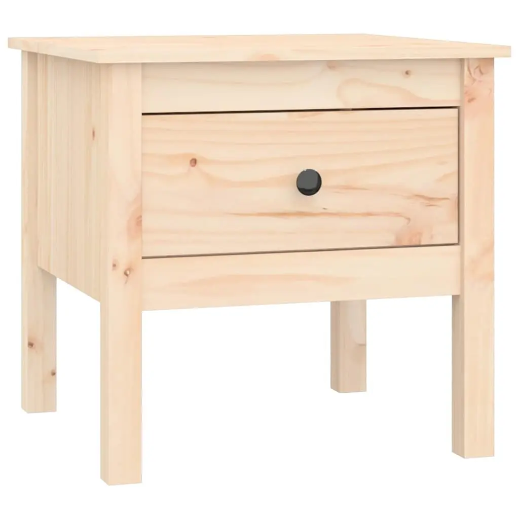 Side Tables Set of 2 Solid Wood Pine End Table Drawer Storage Living Room