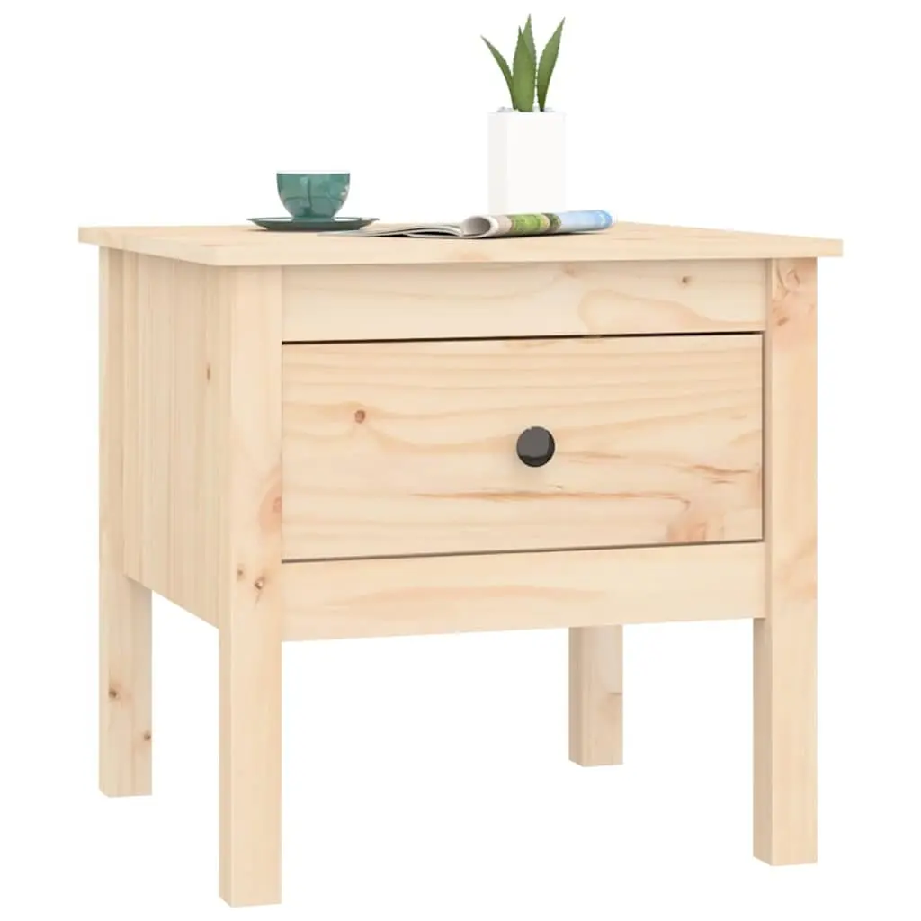 Side Tables Set of 2 Solid Wood Pine End Table Drawer Storage Living Room