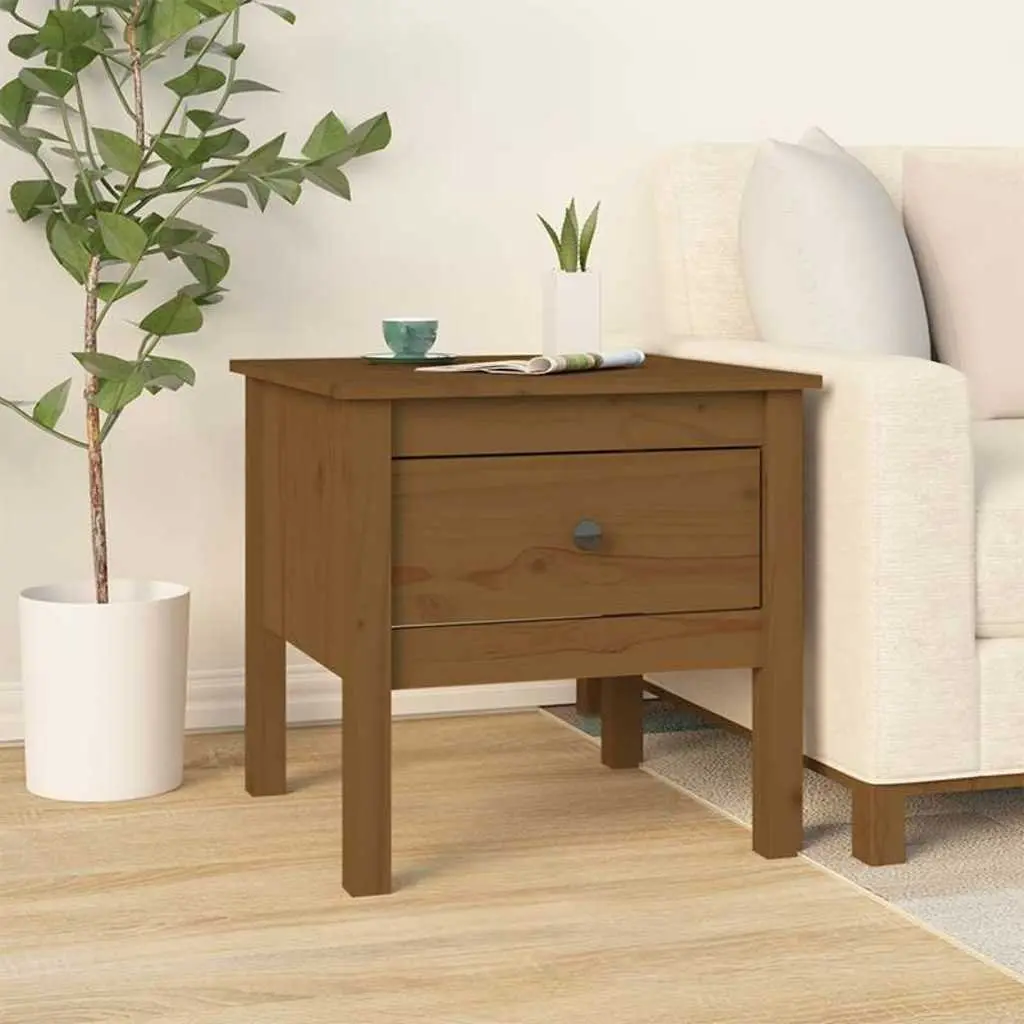 End Tables 2 pcs Solid Wood Pine Side Table Living Room Bedroom Nightstand