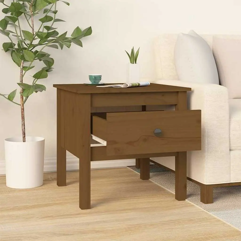 End Tables 2 pcs Solid Wood Pine Side Table Living Room Bedroom Nightstand