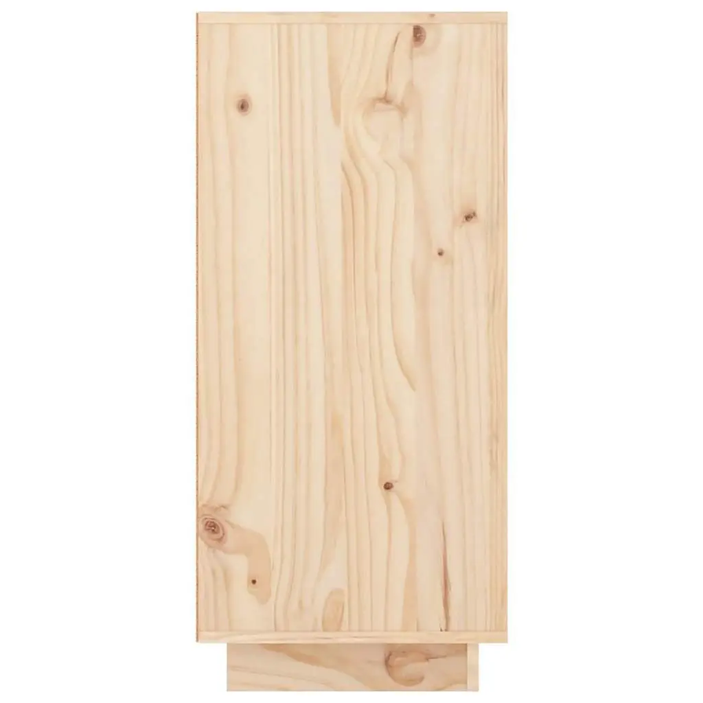Solid Wood Pine Sideboard Brown 2 Doors 3 Drawers 111x34x75 cm