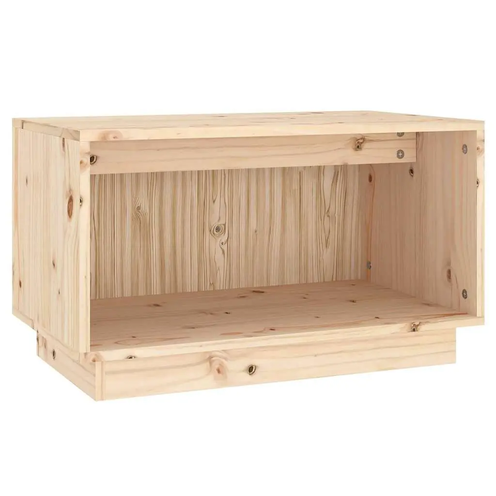 Solid Pine Wood TV Cabinet 60x35x35 cm Brown Storage Unit for Living Room Furniture