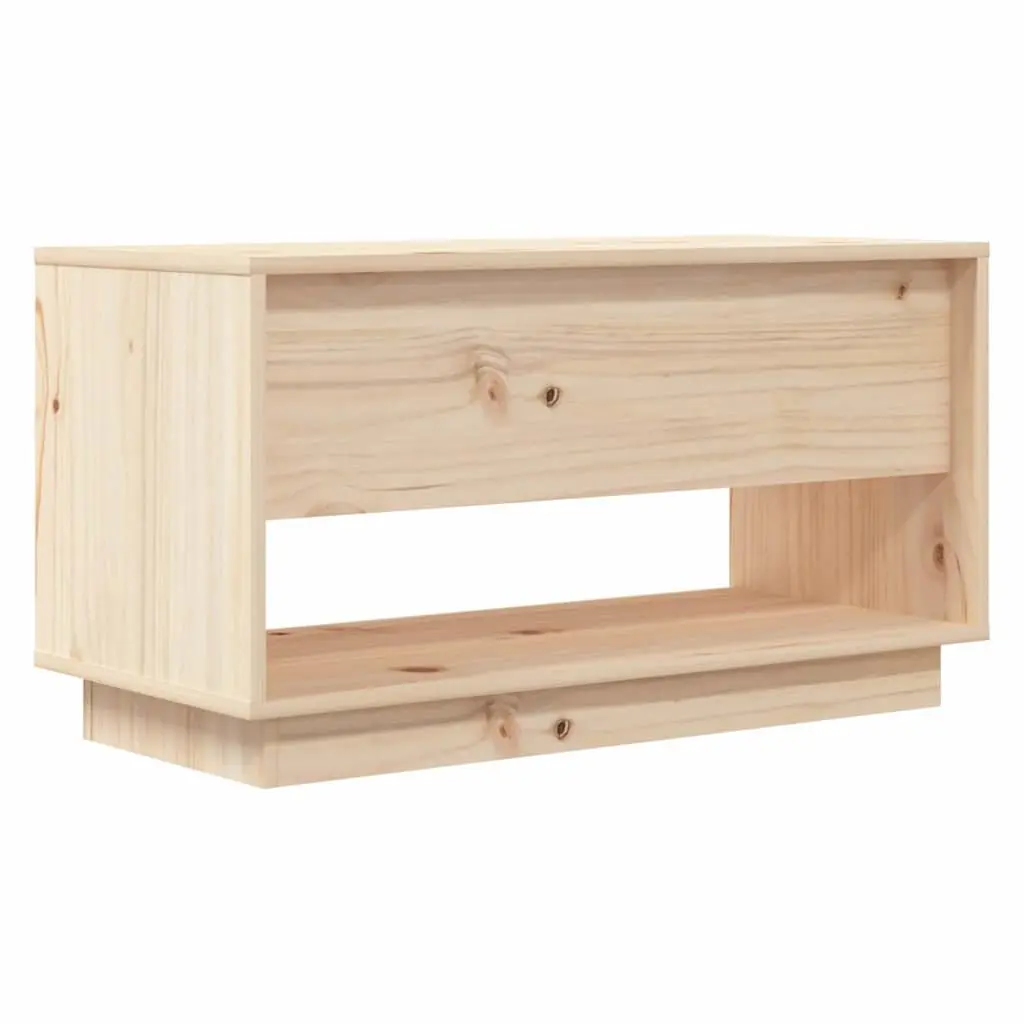 TV Cabinet 74x34x40 cm Solid Pine Wood with Drawers Storage Unit Brown
