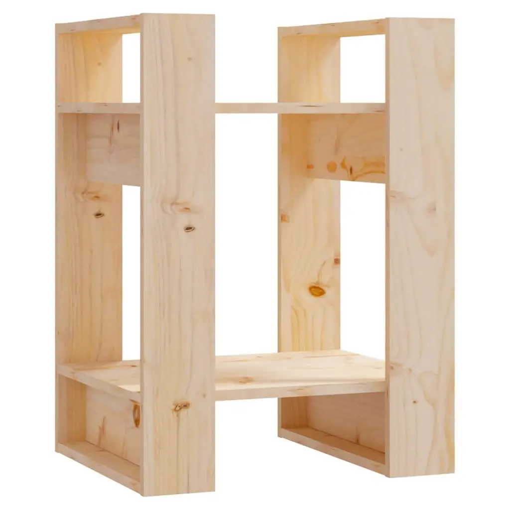 Solid Wood Pine Book Cabinet Room Divider 41x35x57cm