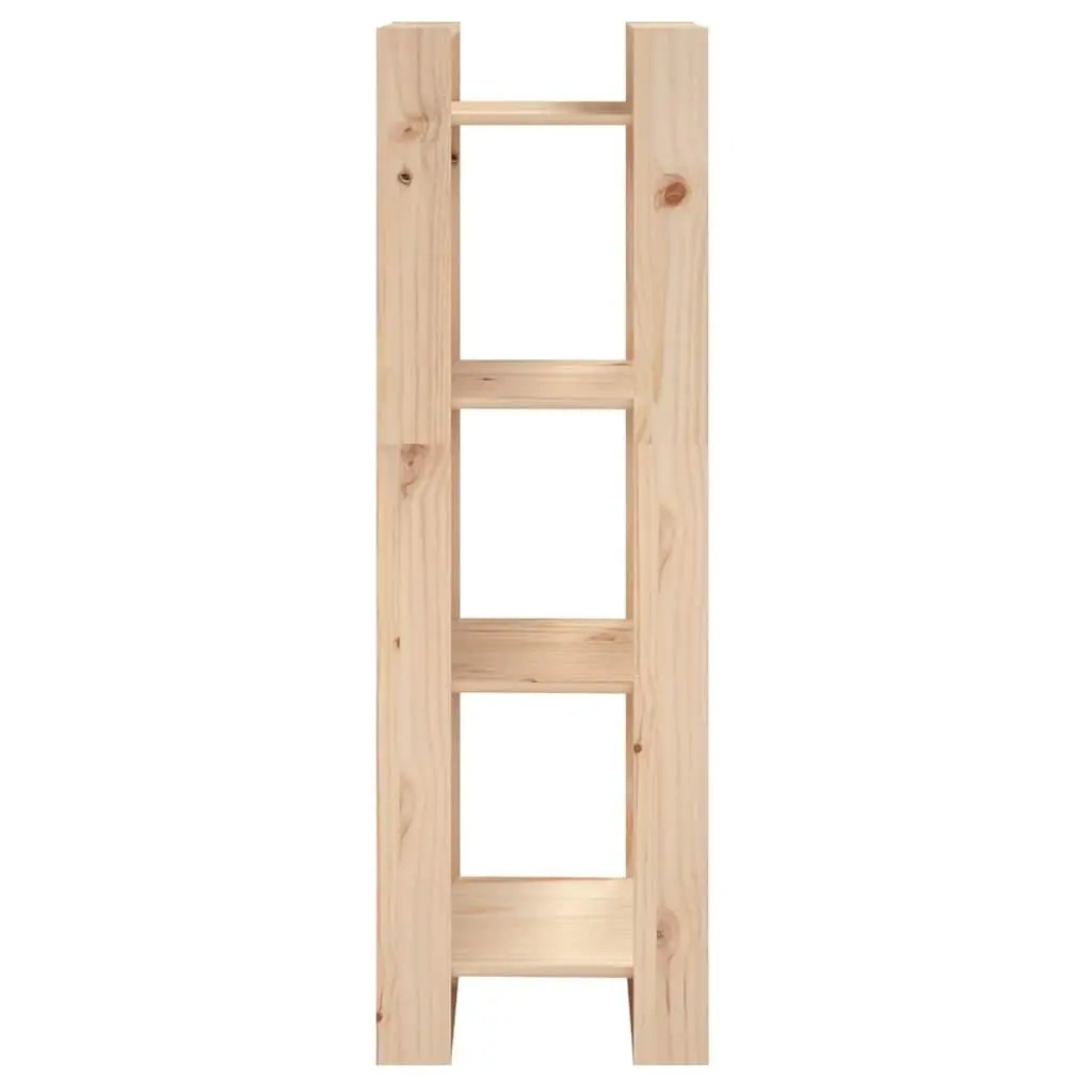 Wooden Book Cabinet Room Divider Solid Pine 41x35x125cm