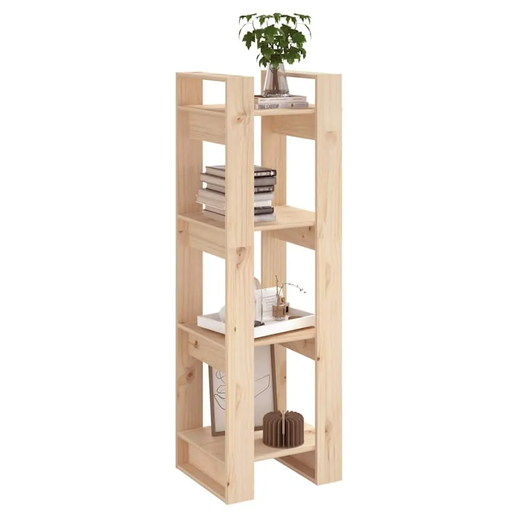 Wooden Book Cabinet Room Divider Solid Pine 41x35x125cm