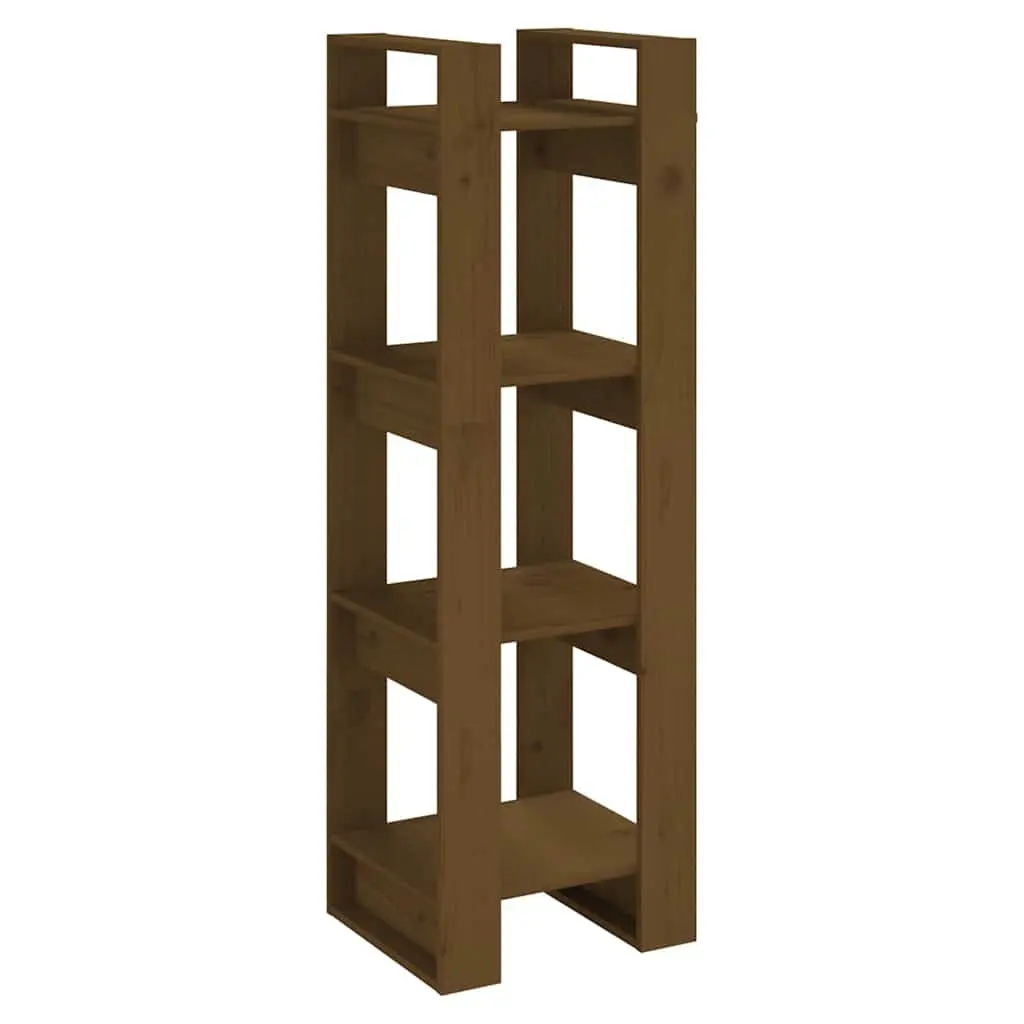 Brown Solid Wood Bookshelf Room Divider Storage 41x35x125cm