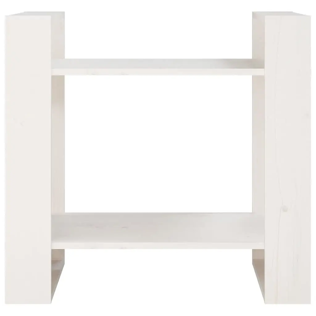 Wooden Book Cabinet Room Divider White 60 x 35 x 57 cm
