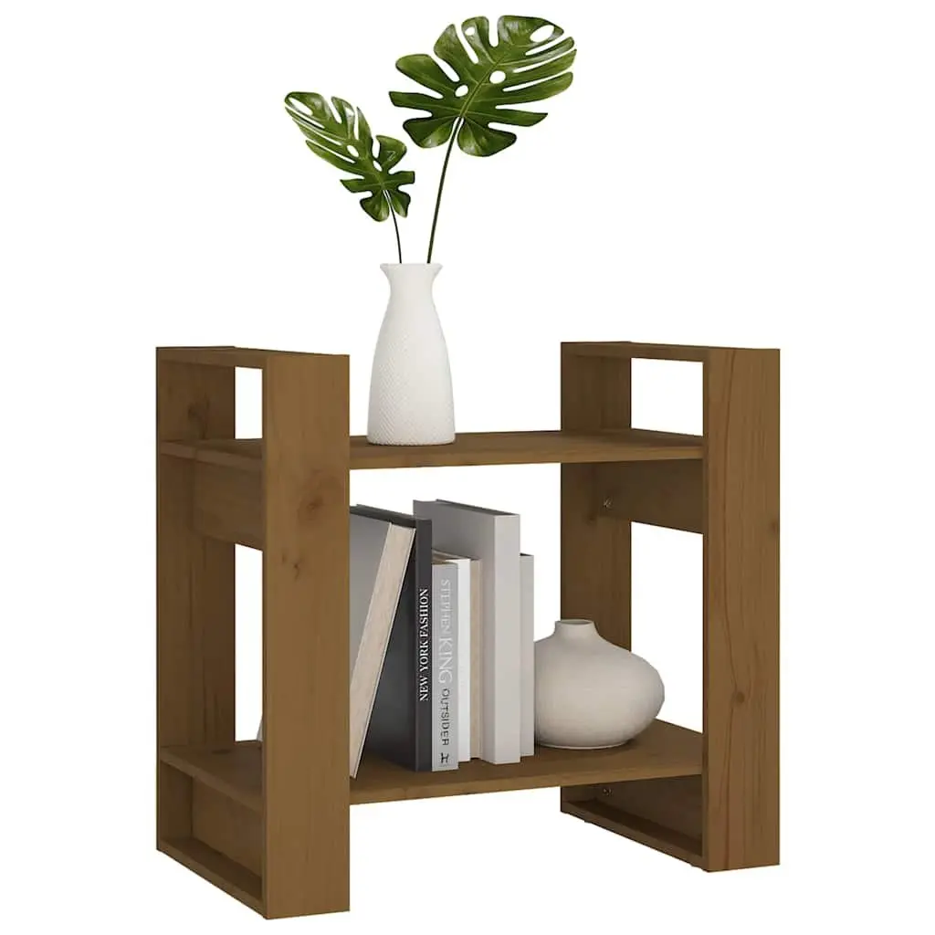 Solid Wood Book Cabinet Room Divider Bookshelf Organizer 60cm Brown