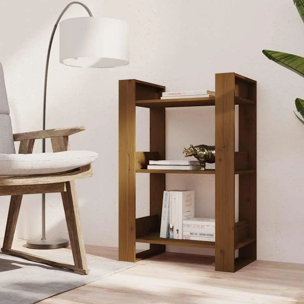 Solid Wood Book Cabinet Room Divider Open Shelving Storage Brown 60x35x91 cm