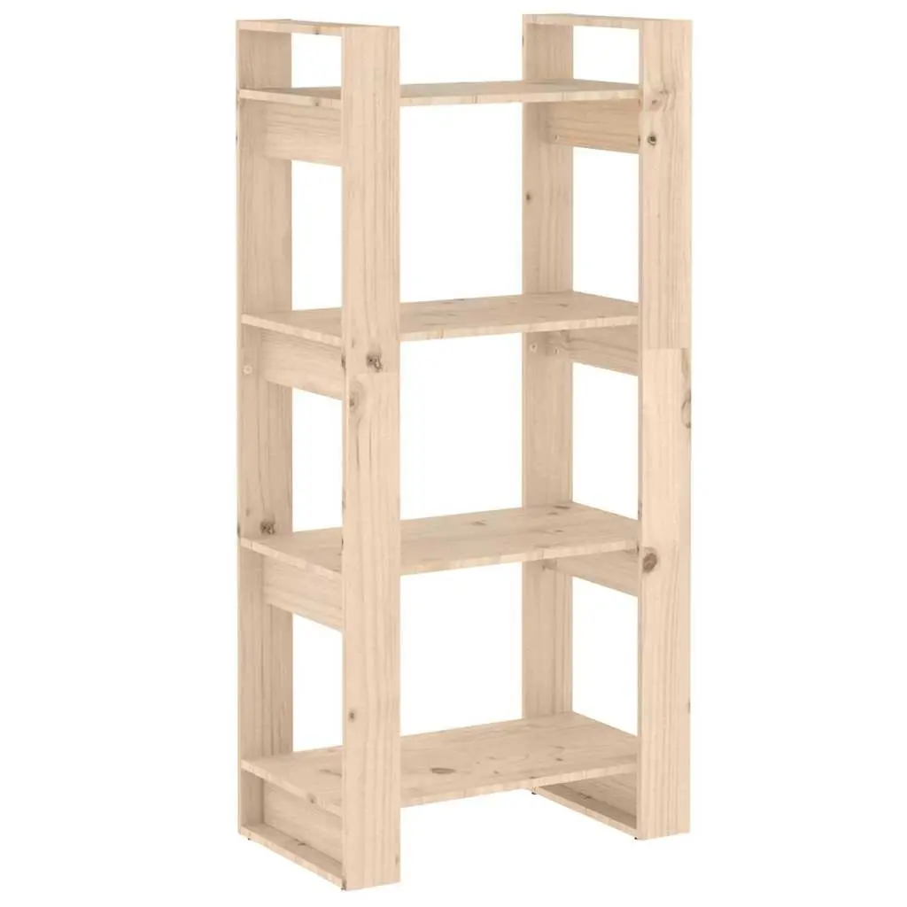 Solid Wood Book Cabinet Room Divider 60x35x125cm Brown Bookshelf Storage