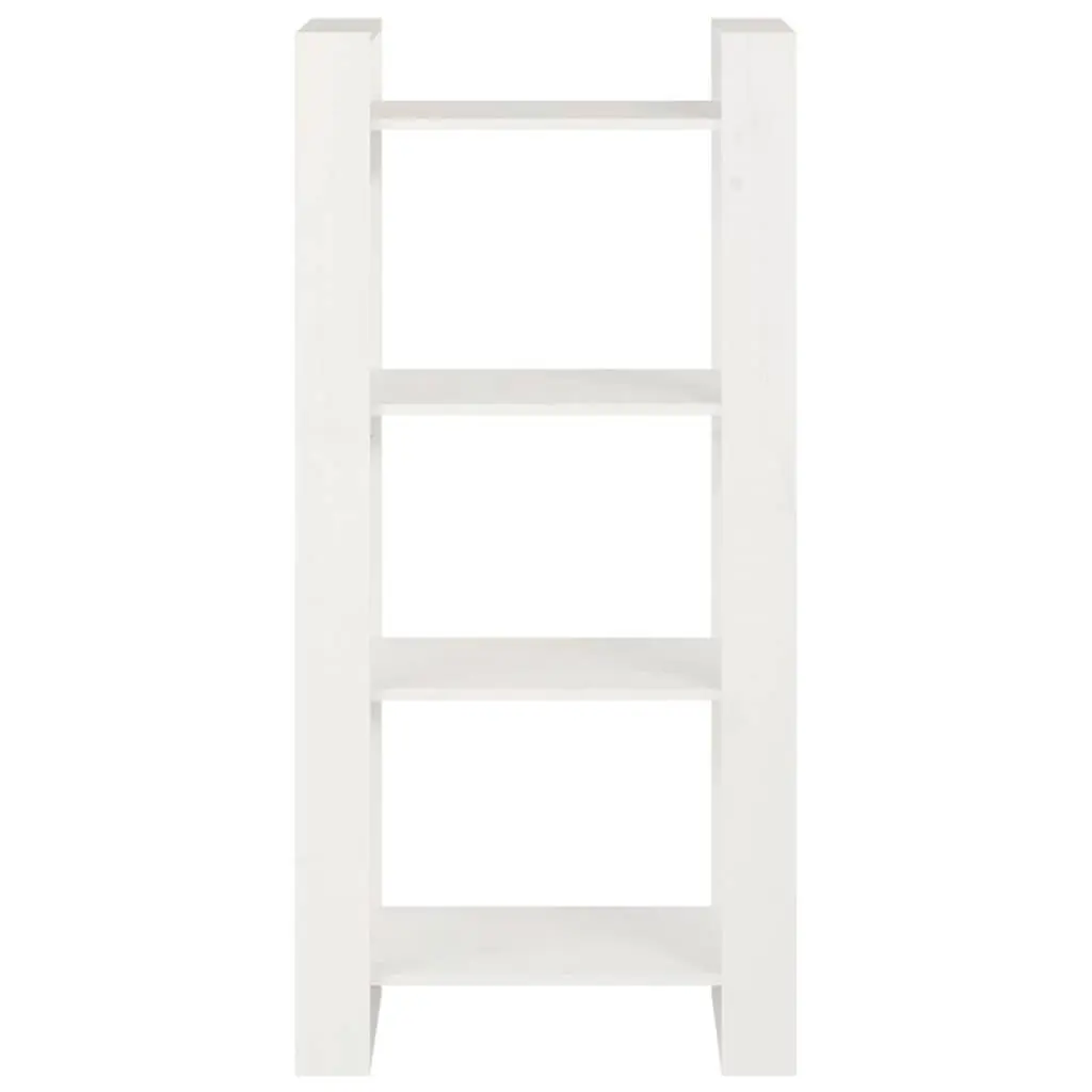 Solid Wood Book Cabinet Room Divider White 60x35x125cm