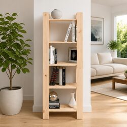 Friendly Solid Wood Book Cabinet for Your Space 60x35x160cm