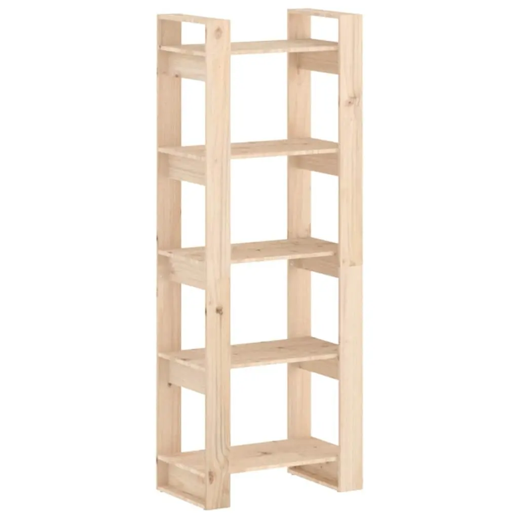 Solid Wood Book Cabinet Room Divider Shelving Unit 60x35x160cm Brown Storage