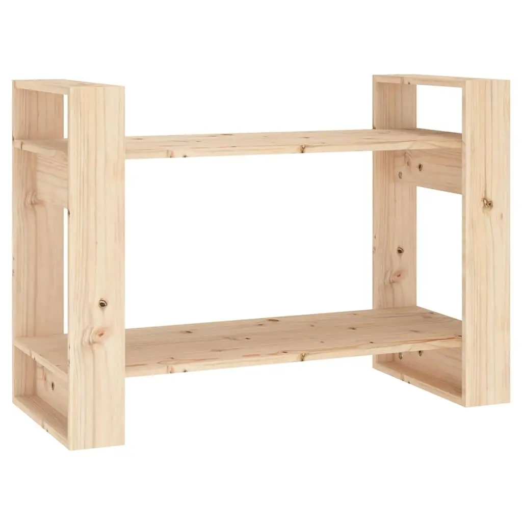 Room Divider Book Cabinet, 80x35x56.5cm Solid Pine