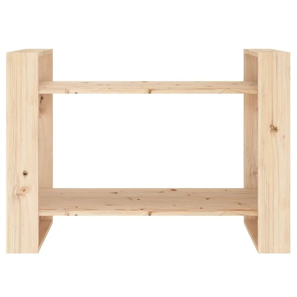 Room Divider Book Cabinet, 80x35x56.5cm Solid Pine