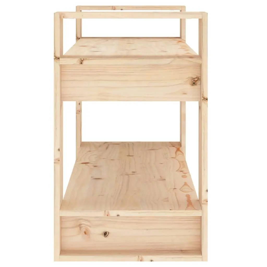 Room Divider Book Cabinet, 80x35x56.5cm Solid Pine