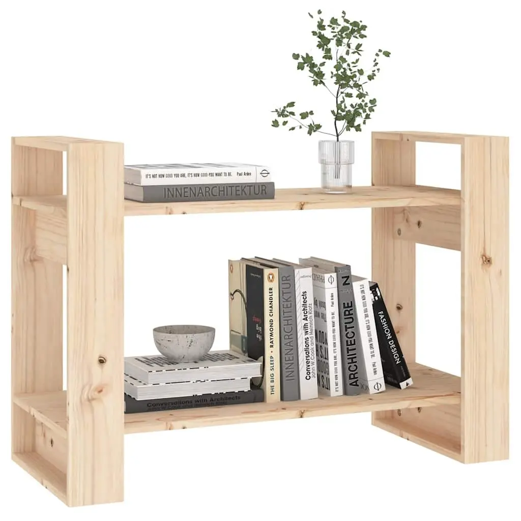 Room Divider Book Cabinet, 80x35x56.5cm Solid Pine