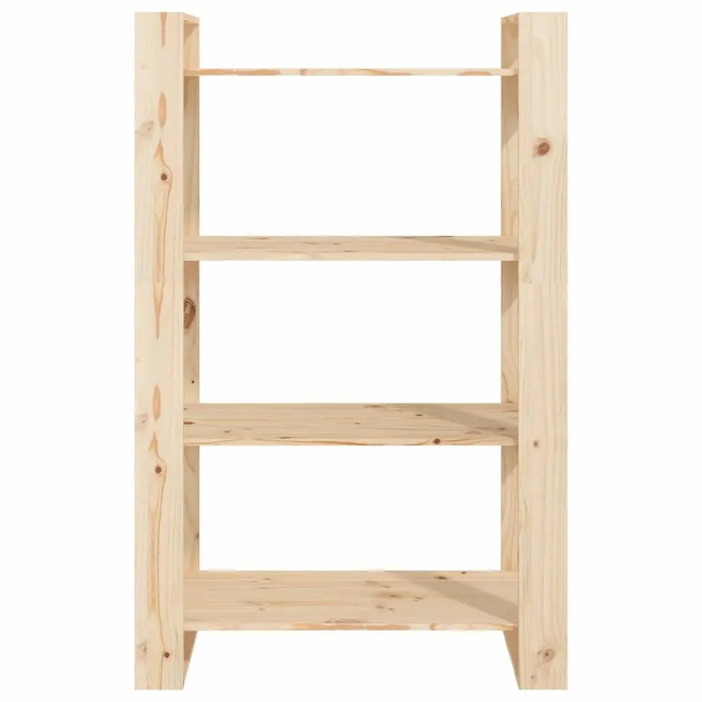 Book Cabinet Room Divider 80x35x125cm Solid Pine Wood Shelving Storage Organiser