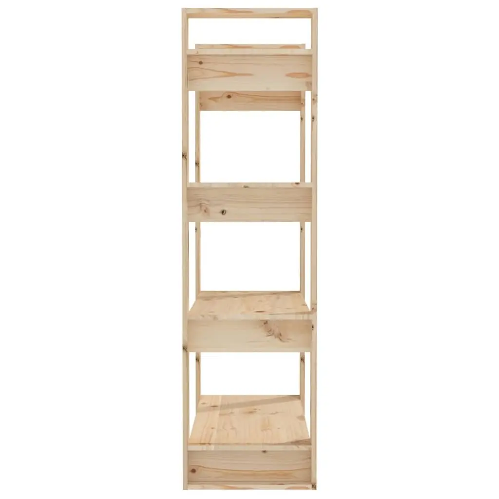Book Cabinet Room Divider 80x35x125cm Solid Pine Wood Shelving Storage Organiser