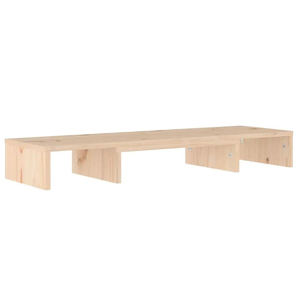 Monitor Stand Solid Wood Pine Riser Adjustable Shelves 80cm
