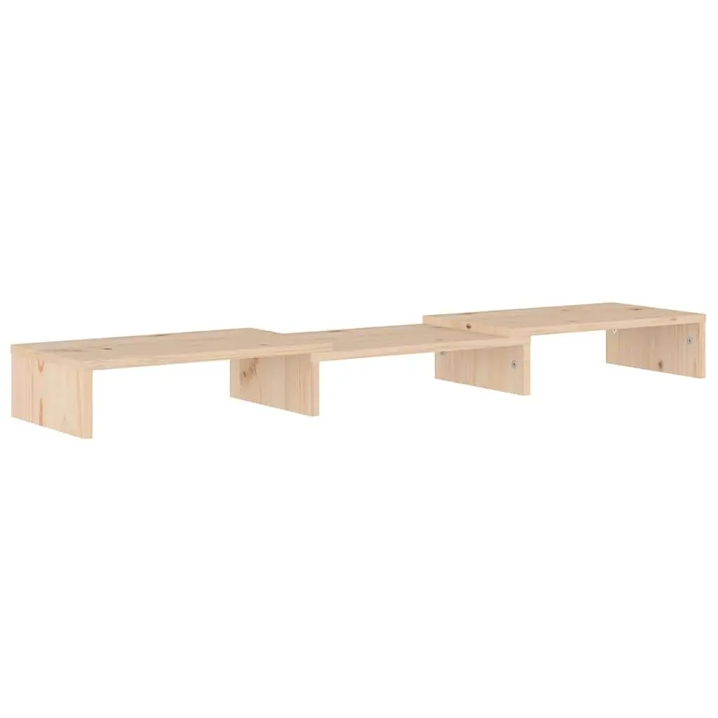 Monitor Stand Solid Wood Pine Riser Adjustable Shelves 80cm