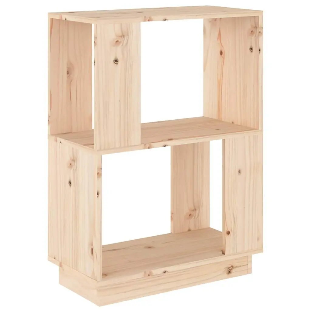 Brown Pine Book Cabinet and Room Divider