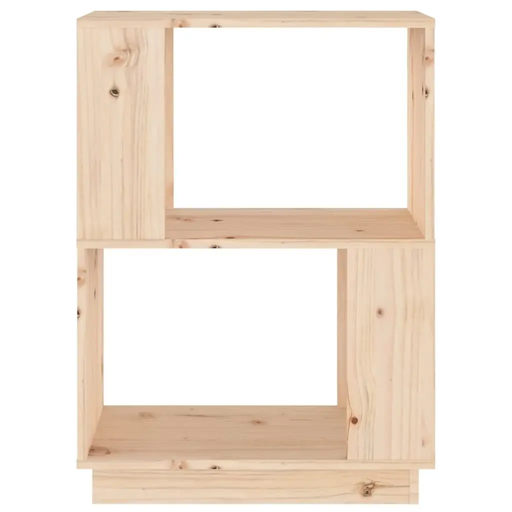 Brown Pine Book Cabinet and Room Divider