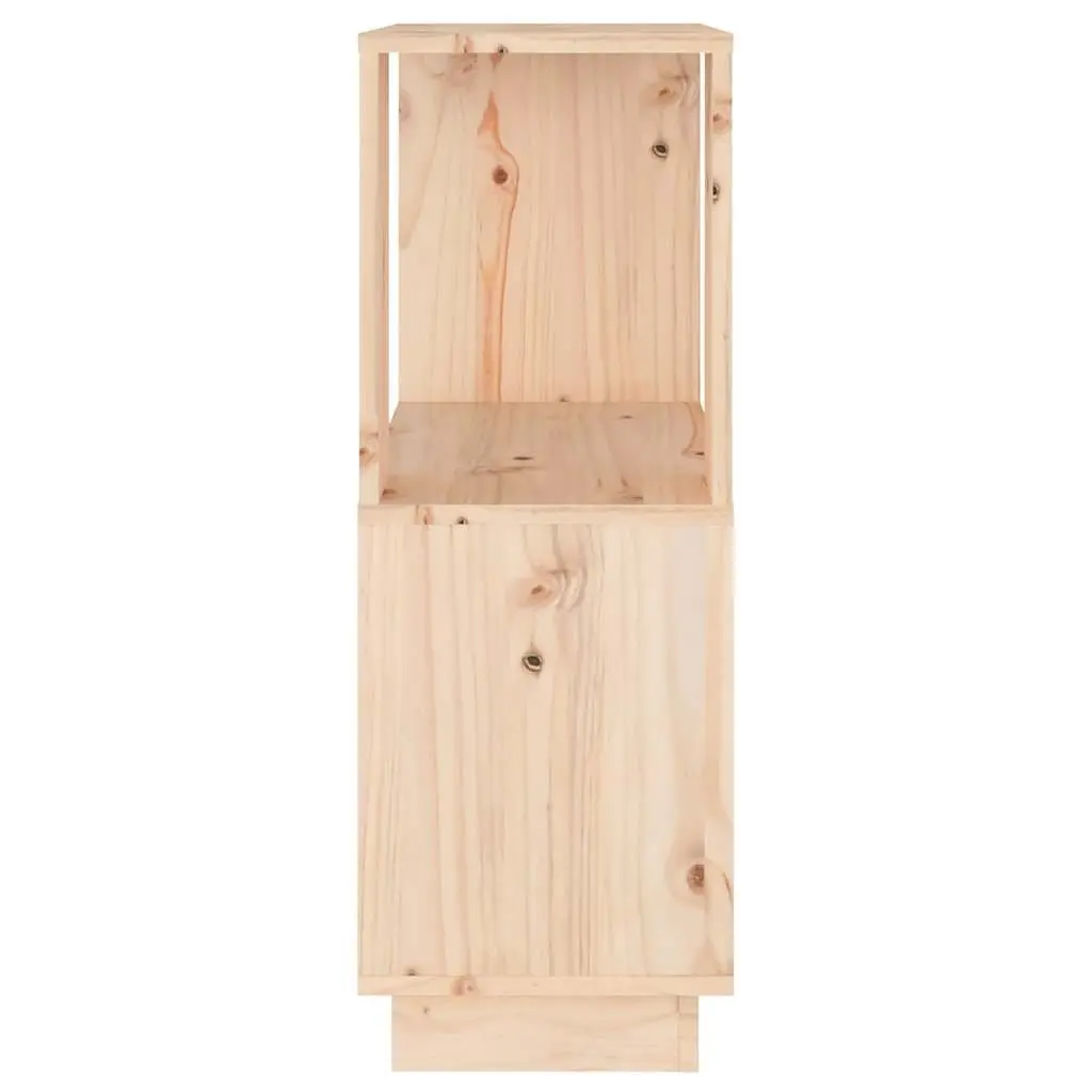 Brown Pine Book Cabinet and Room Divider