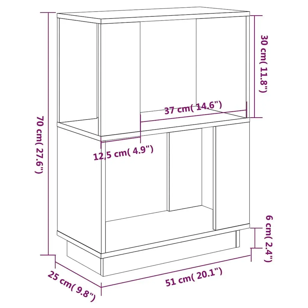Brown Pine Book Cabinet and Room Divider
