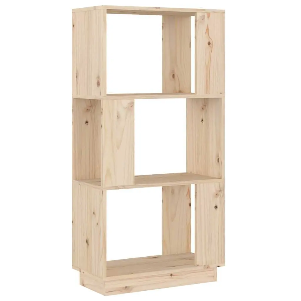 Solid Wood Pine Book Cabinet Room Divider 51x25x101 cm Brown Shelving Unit