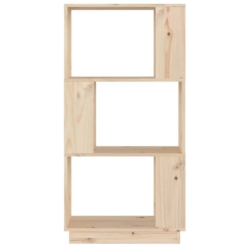 Solid Wood Pine Book Cabinet Room Divider 51x25x101 cm Brown Shelving Unit