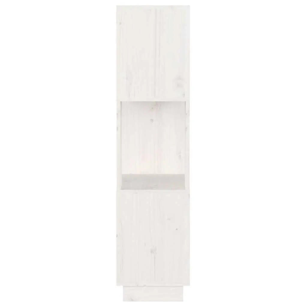 Book Cabinet Room Divider White Solid Pine Wood 51 x 25 x 101 cm