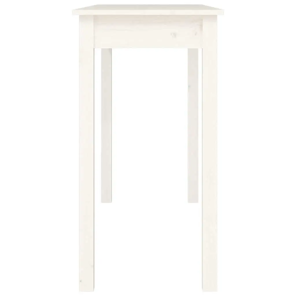 Console Table White 110x40x75 cm Wooden Side End Accent Display Furniture