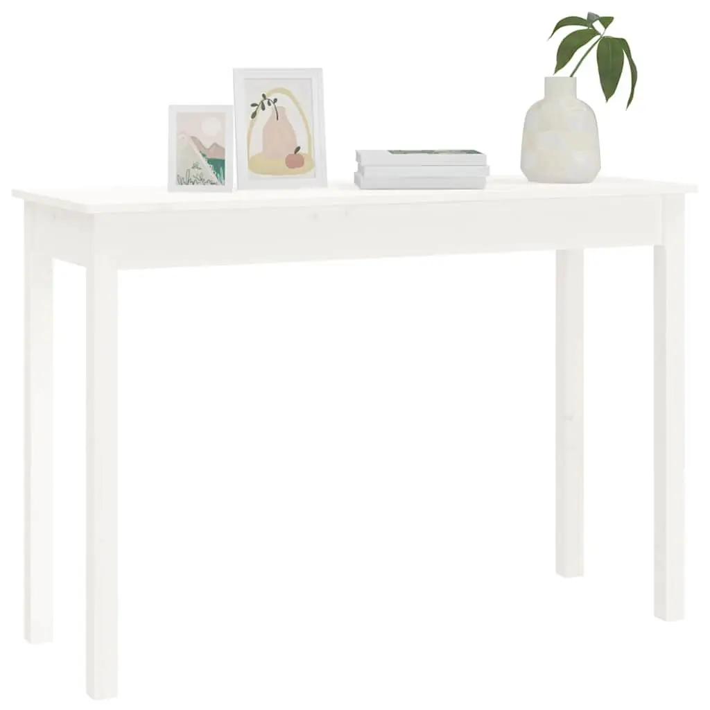 Console Table White 110x40x75 cm Wooden Side End Accent Display Furniture