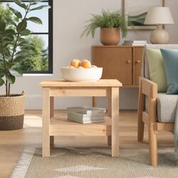 Wooden Coffee Table 45x45x40 cm Solid Pine Side Accent Table Living Room Storage