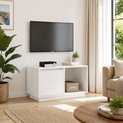 Your Friendly White TV Cabinet in Solid Pine Wood