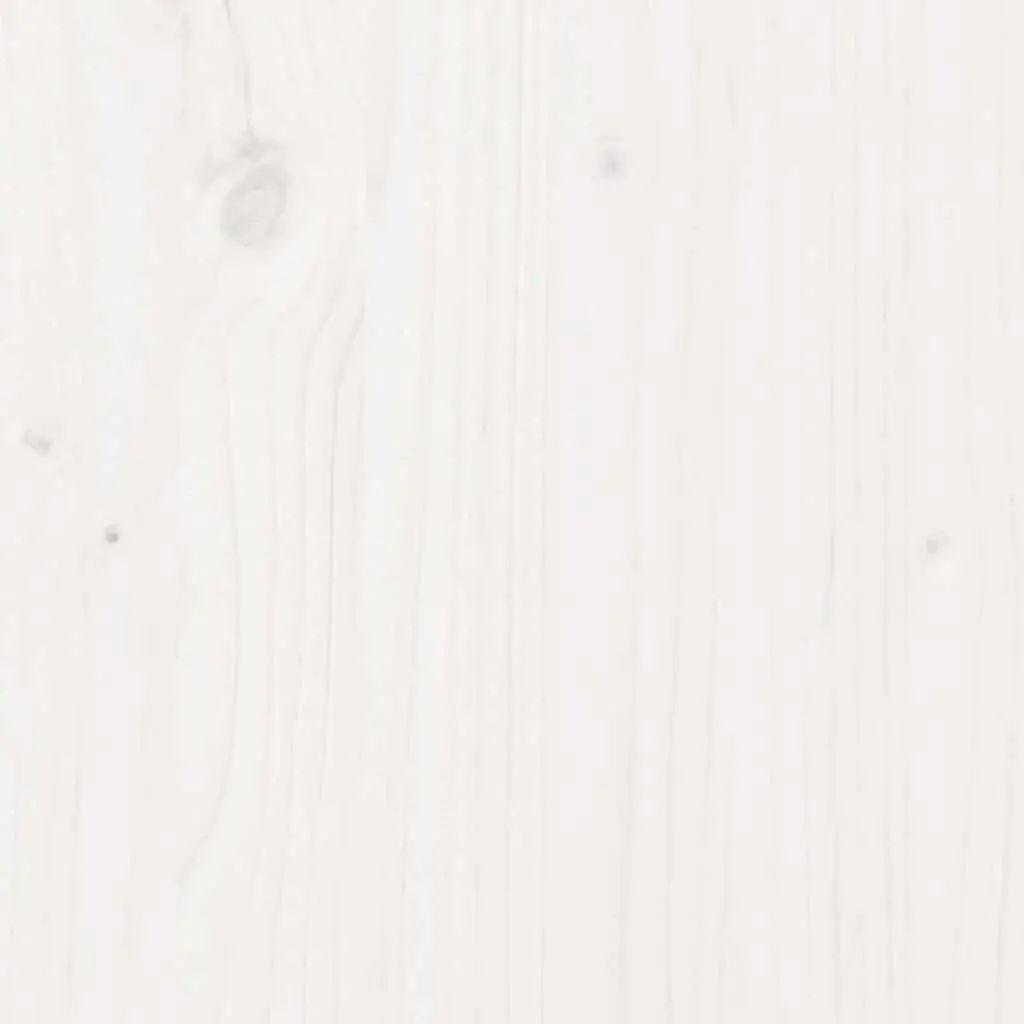 White Sideboard 110.5x35x80cm Solid Pine Wood Cabinet 3 Doors Storage Furniture
