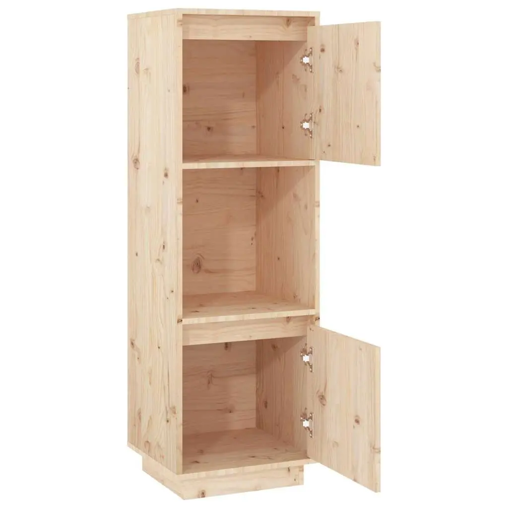 Highboard Solid Wood Pine Cabinet Brown 38x35x117cm