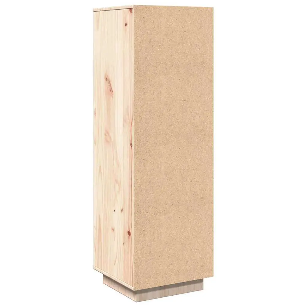 Highboard Solid Wood Pine Cabinet Brown 38x35x117cm