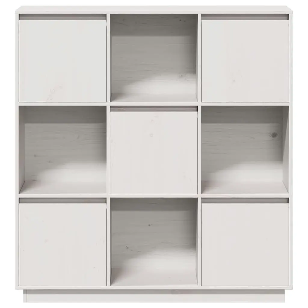 Highboard Cabinet 5-Door White Solid Pine Wood 1105W x 350D x 1170H cm