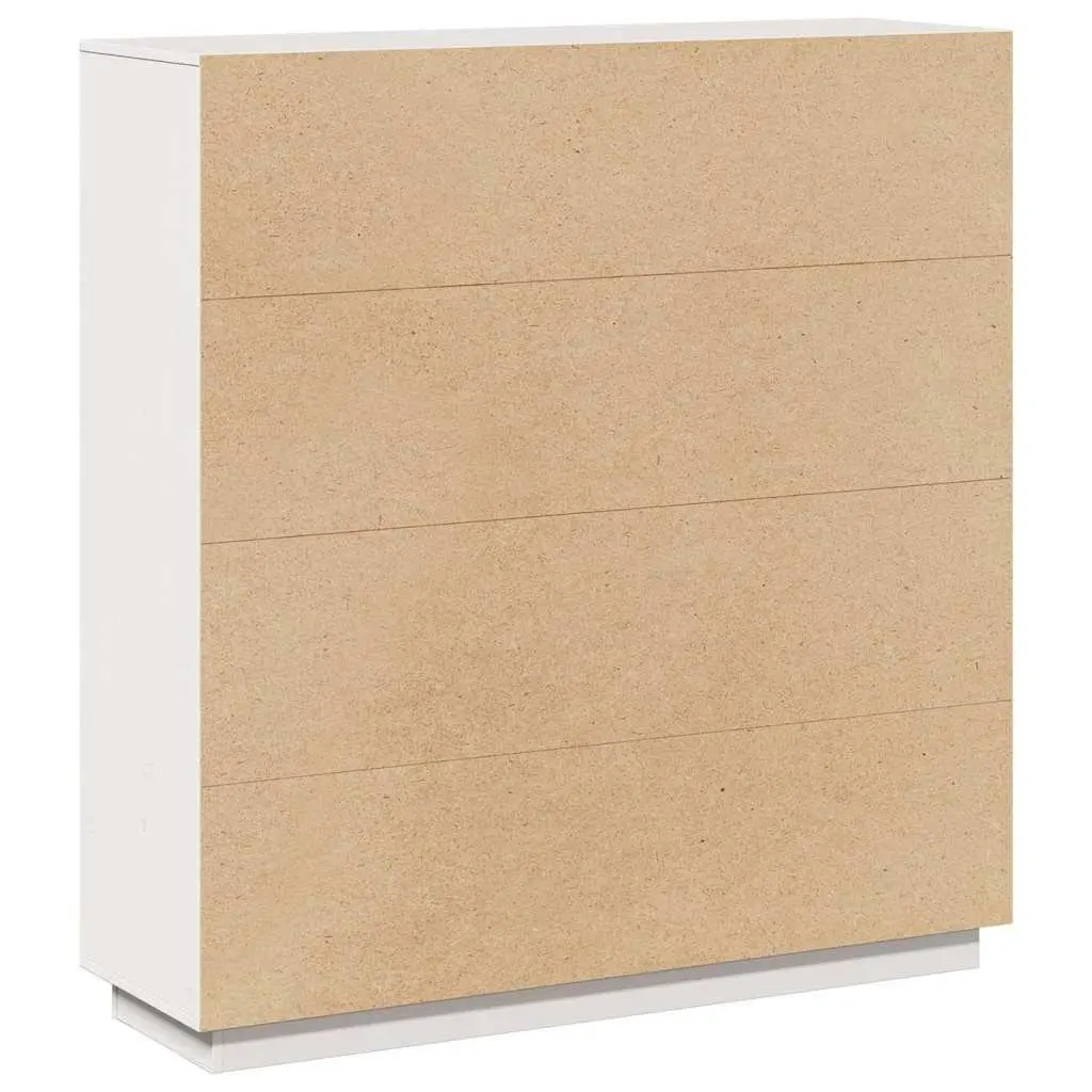Highboard Cabinet 5-Door White Solid Pine Wood 1105W x 350D x 1170H cm