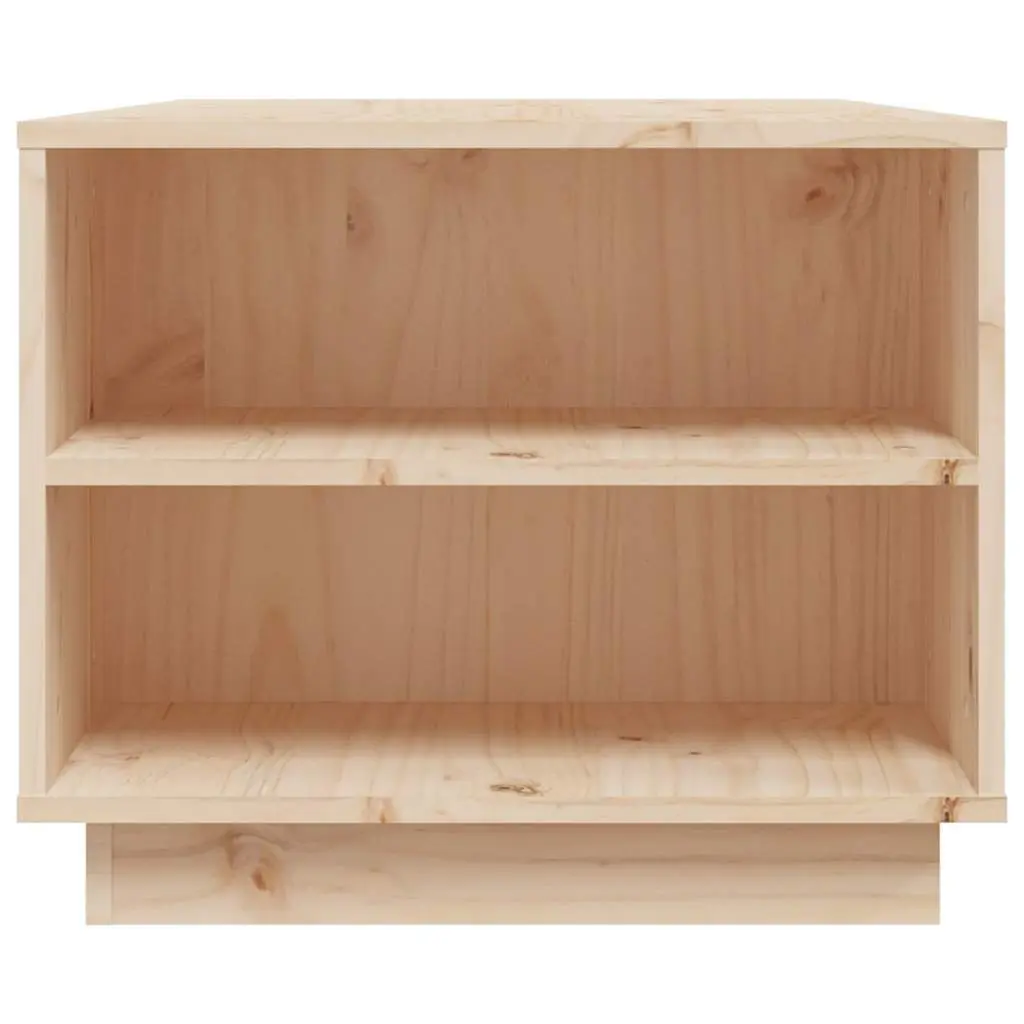 Coffee Table Solid Pine Wood Brown 90x49x40.5cm Storage Compartments