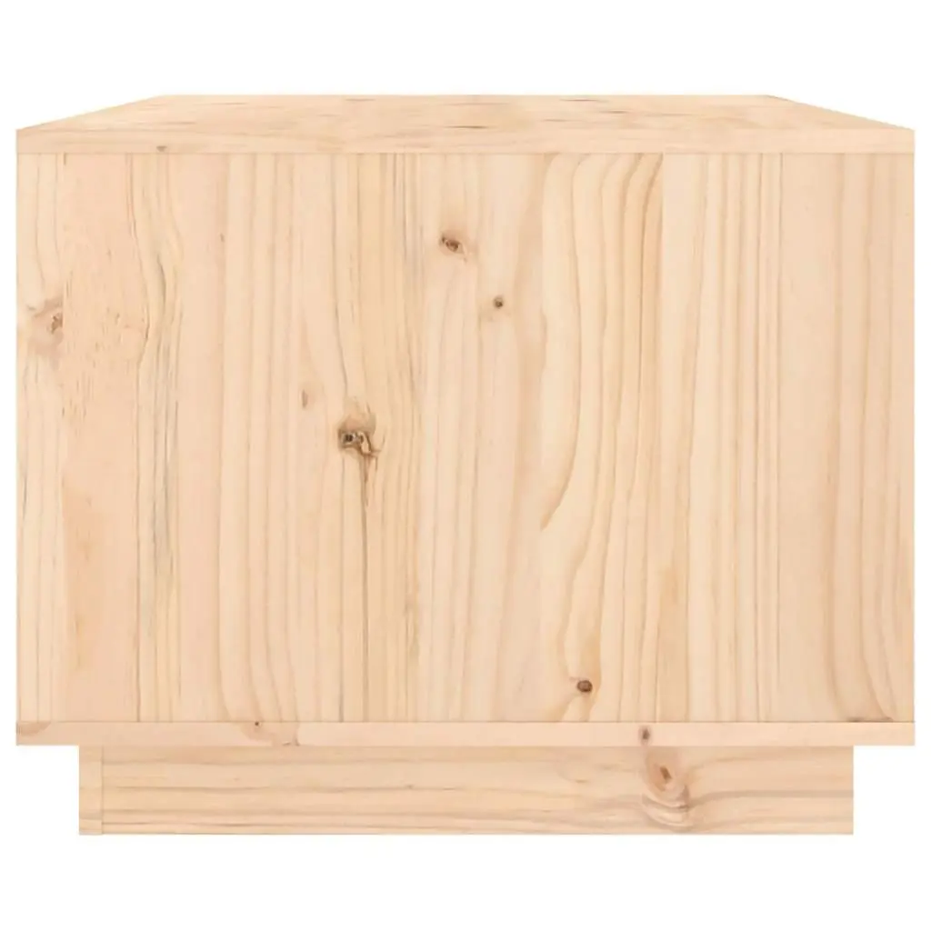 Solid Pine Wood Coffee Table Brown with Two Storage Compartments 80x50x40 cm for Living Room