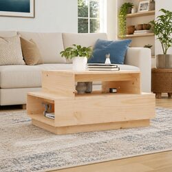 Your Cozy Coffee Table: Solid Pine Wood Style