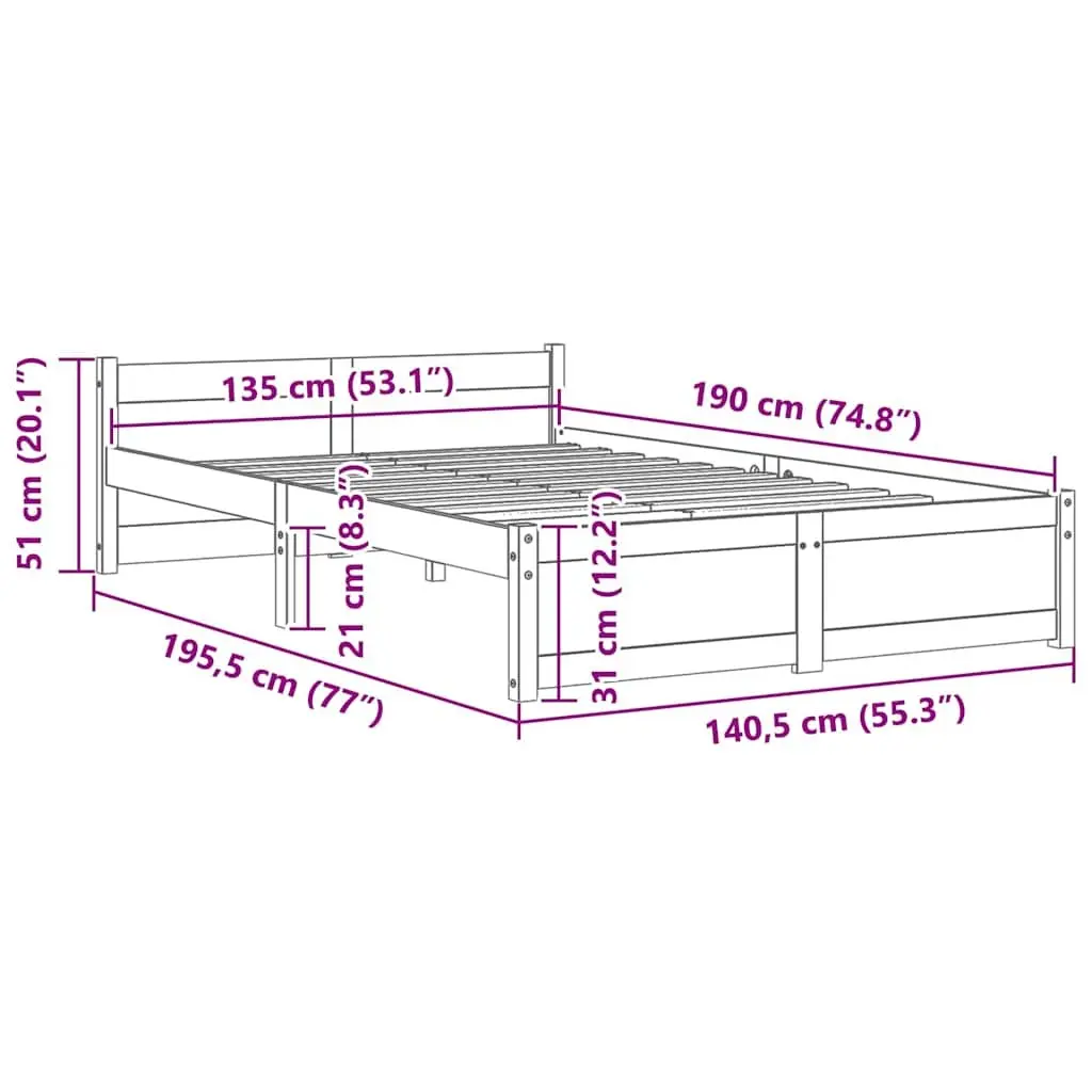 Solid Wood Bed Frame