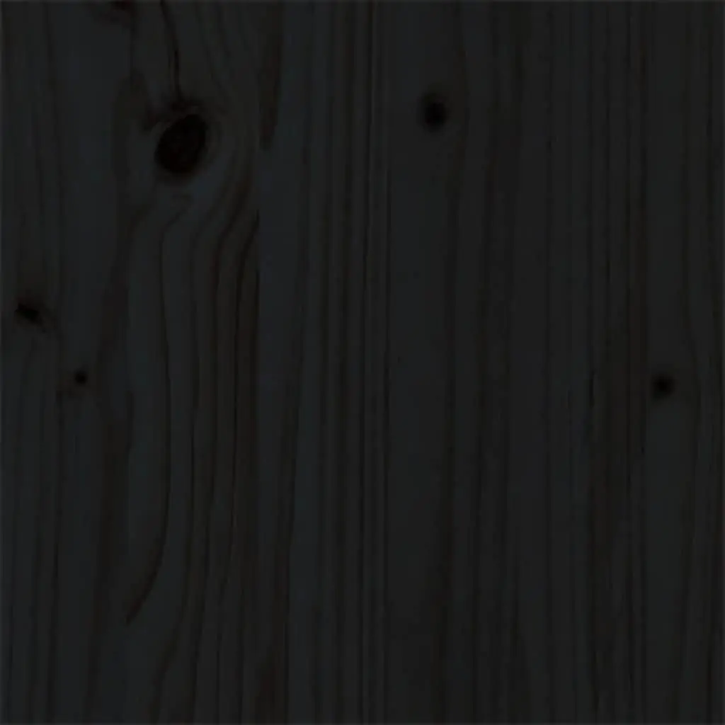 King Bed Frame 183x203cm Black Solid Wood Wooden Bedroom Furniture Headboard